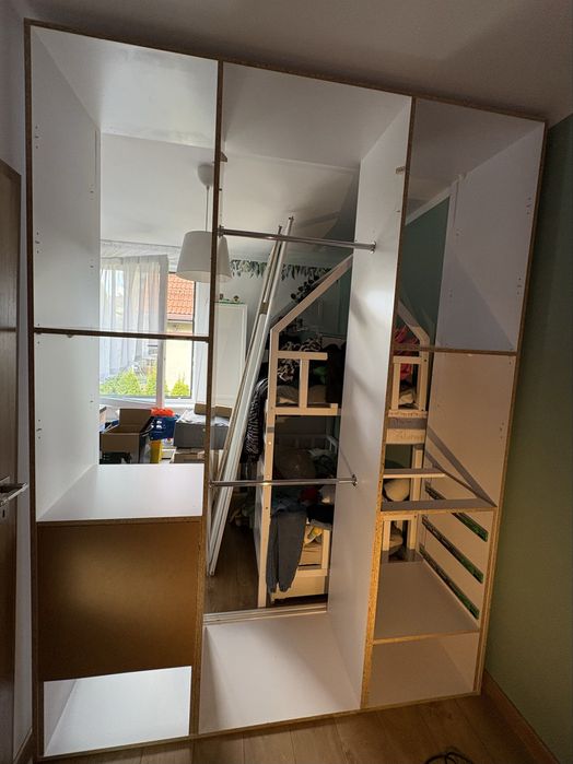 Szafa drewniana z lustrem 188x255x60cm gotowa do odbioru