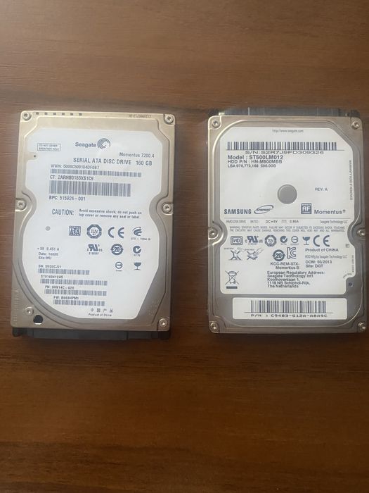Продам жосткий диск на ноутбук! На 500 GB  и 160GB