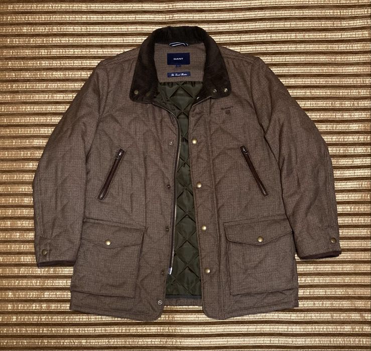 Куртка gant the tweed hunter jacket/barbour/hackett стьобана/пальто