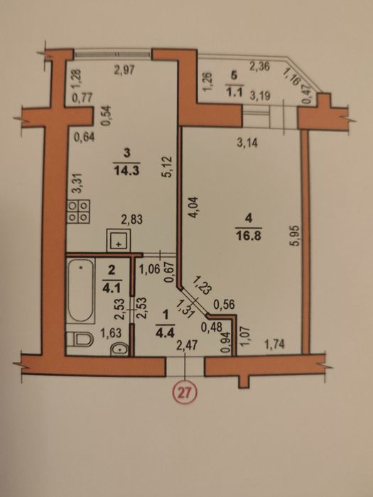 Продається 1-кімнатна квартира в новобудові