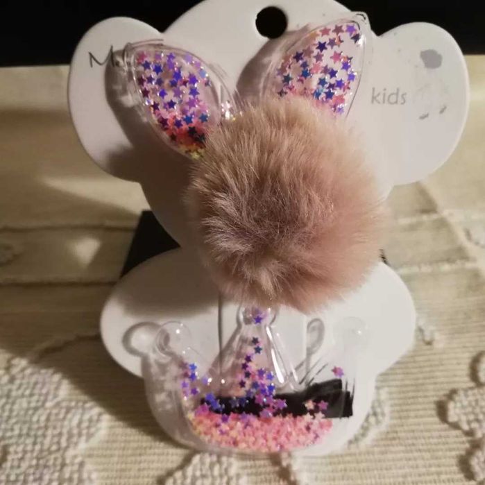 Conjunto de elástico e gancho para o cabelo das meninas