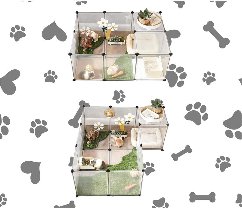 Kojec dla zwierząt z panelami podłogowymi wybieg dla królików,świnek