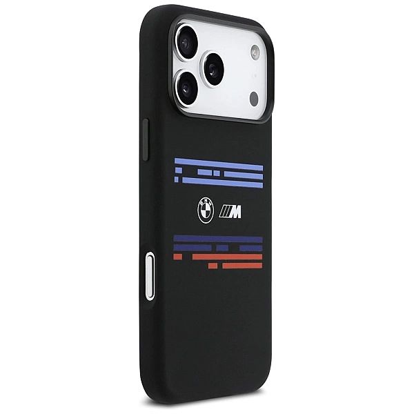 Etui BMW M Silicon Horizontal Line MagSafe na iPhone 17 Pro Max - czar