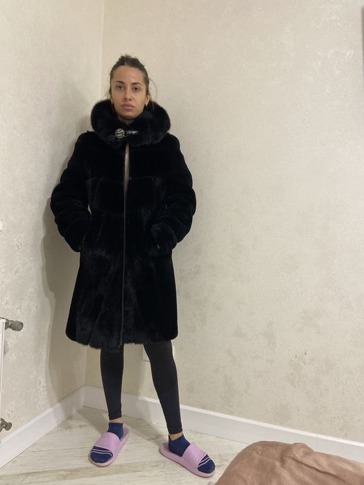 Продам шубу мутон + норка размер s