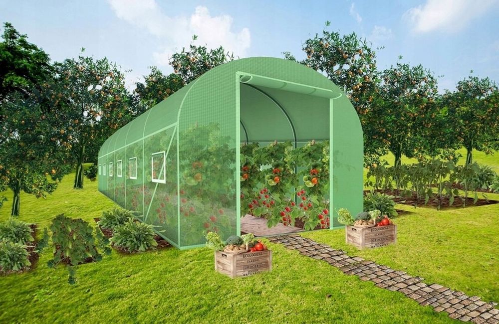 Теплиця парник 18 м² (6×3×2 м) оцинкована з UV-захистом Польща
