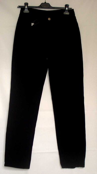 SPODNIE JEANS czarne nogawki proste rozm. 36 / S (A099)