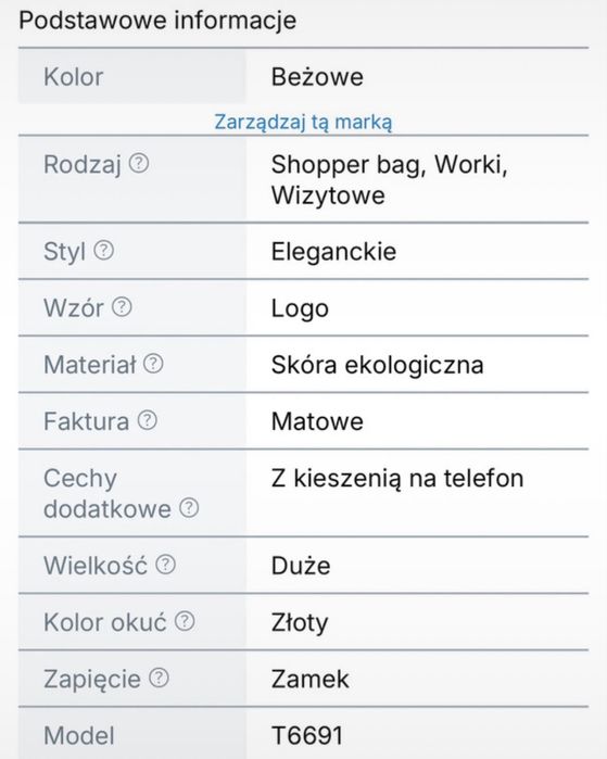 Elegancka Torebka Damska