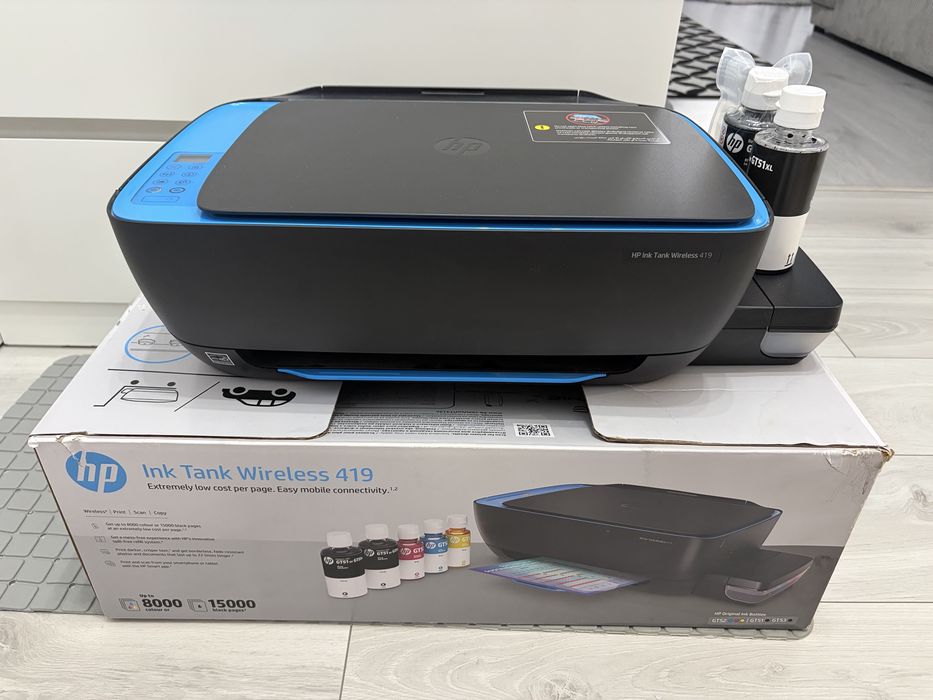 HP Ink Tank Wireless 419 – drukarka, skaner, ksero + tusze