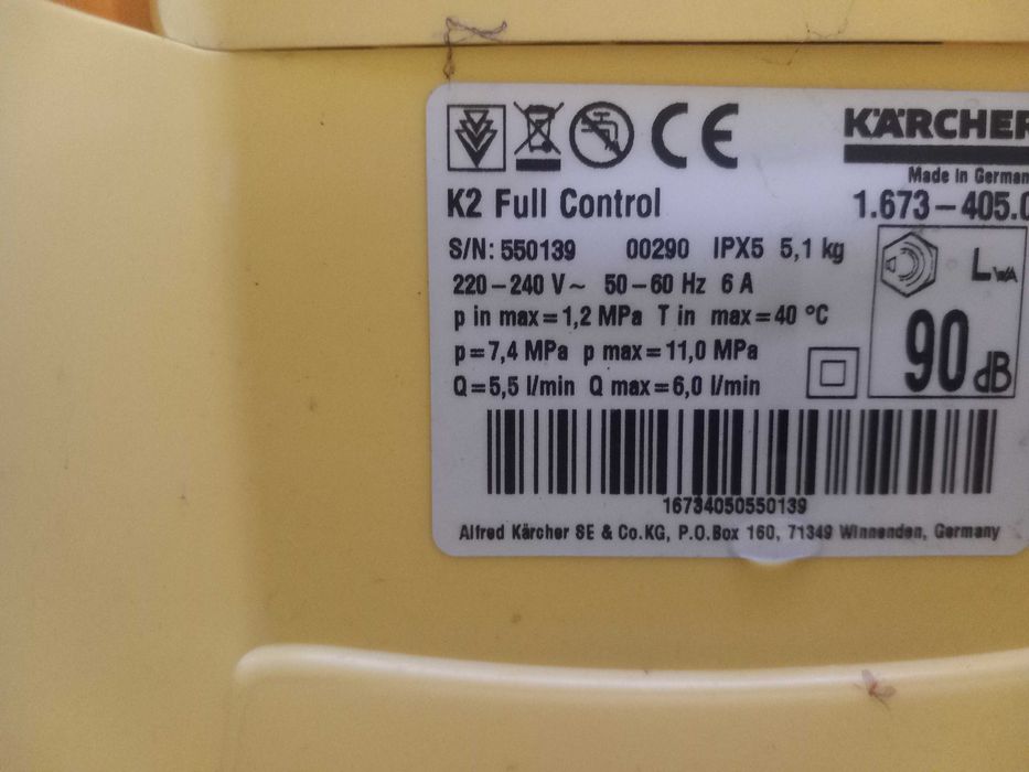 Myjka ciśnieniowa Karcher K 2 full control jak nowa !!