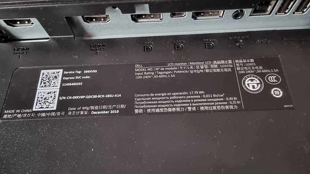 Монітор Dell U2415  24" FHD IPS