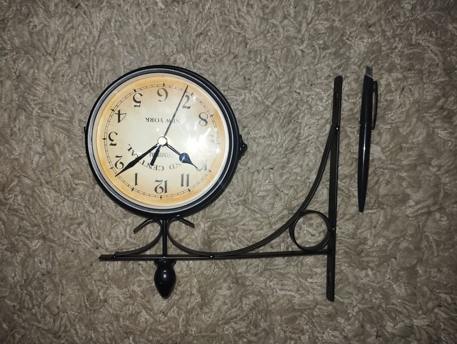 Zegar ścienny,zegar dworcowy, dwustronny,zegar retro ,mini