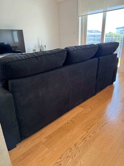 Sofá cama com chaise longue Gato Preto