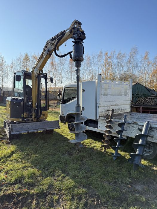 Usługi koparko-ładowarką, minikoparka 2.8 t. wiertnica, młot, wywrotka
