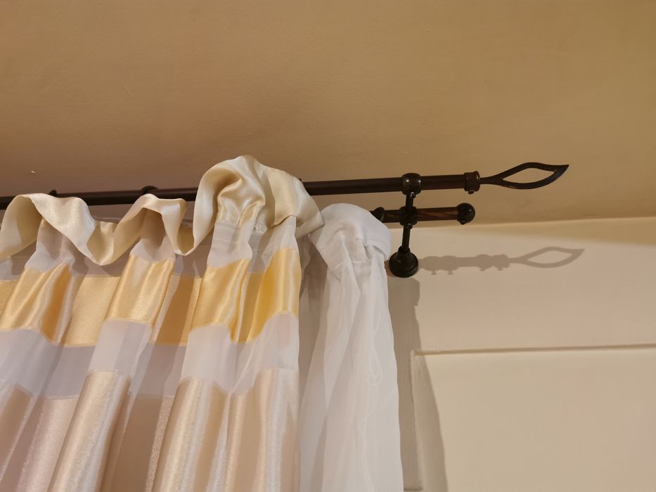 5x karnisz z zasłonami i firankami 250cm wysokość