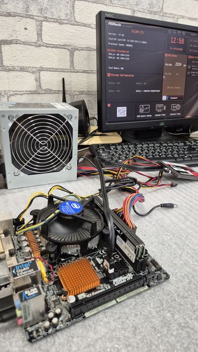 Материнська плата Asrock H110M-ITX, s1151, Intel core і3-7100, DVI/HDMI, Mini-ITX