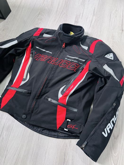 Vanucci RVX Power Edition Rozm M 48 Kurtka Motocyklowa Ochraniacze Alpinestars Czarno - Czerwona L