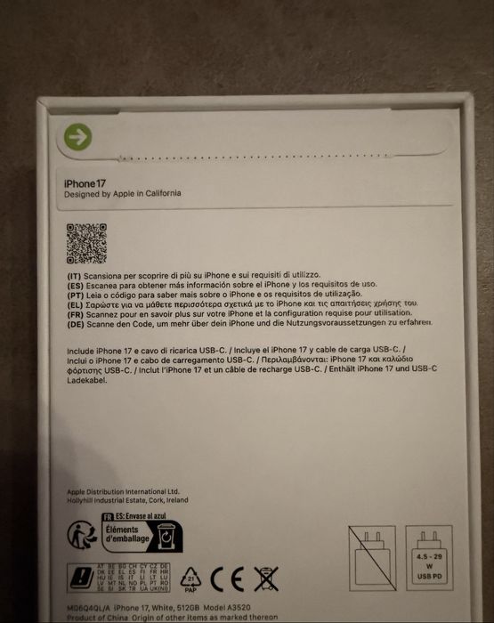 IPHONE 17  512GB Novo(SELADO)- Nunca usado