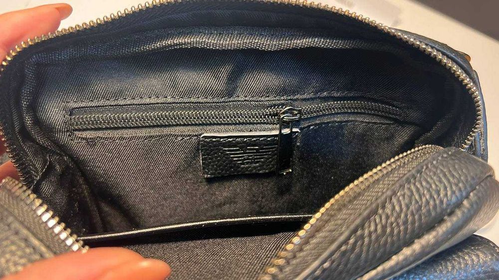 Emporio Armani męska torba torebka Listonoszka, skóra, Włochy 66418