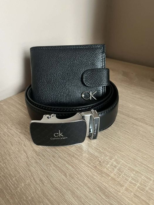 Zestaw Calvin Klein Pasek Męski + Portfel Prezent