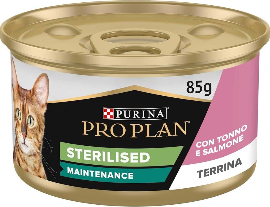Purina Pro Plan comida húmida para gato esterilizado (47 latas)