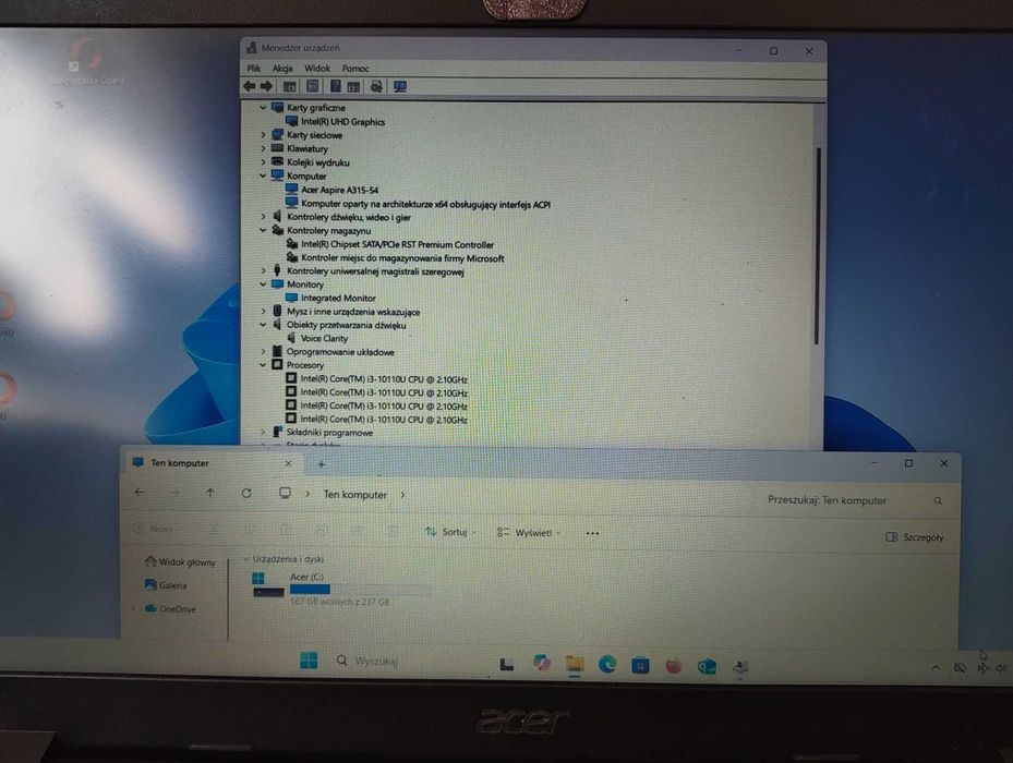 Acer Aspire 3 A315 i3 10. gen | 4 GB RAM | SSD 256 GB | Windows 11 |