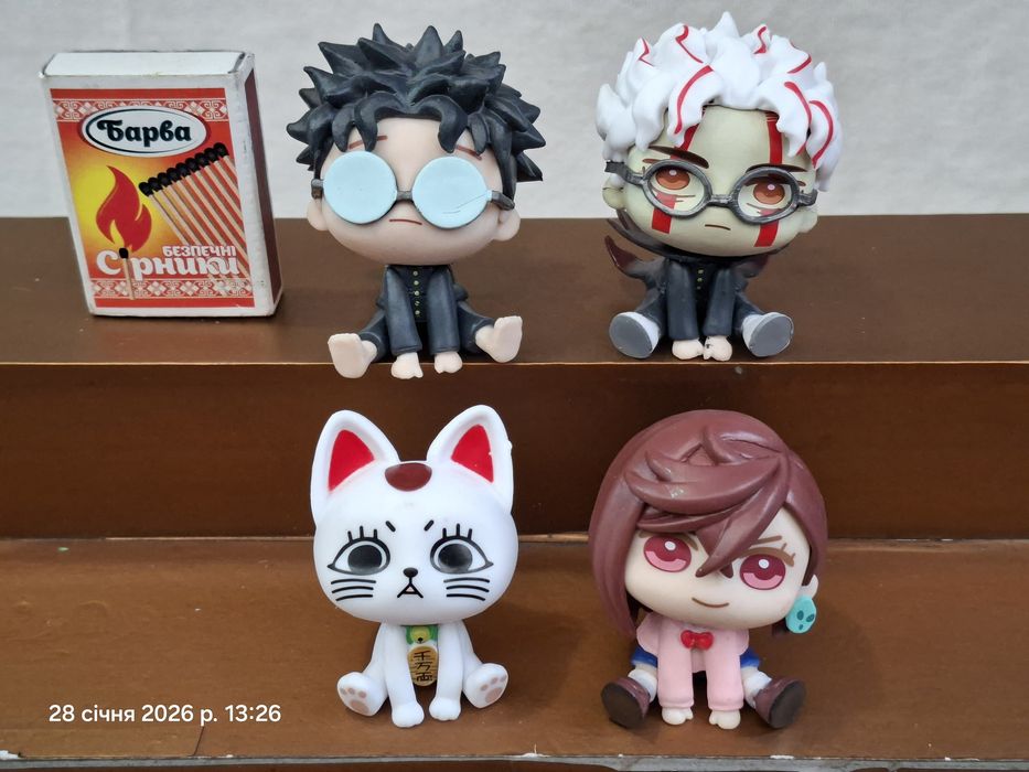 Набор фигурок 4 шт Дандадан Dandadan Окарун Турбо бабка Аясэ Момо Кэн