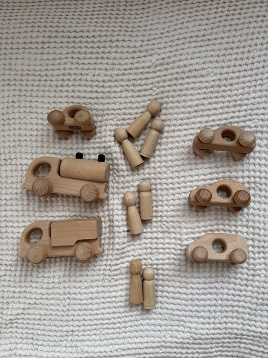 Drewniane autka autko samochodziki samochodzik Lupo ludziki