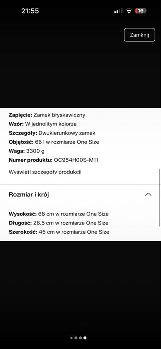 Walizka ochnik 66l zielona