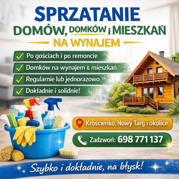 Sprzątanie Krościenko i okolice, Nowy Targ