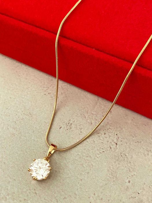 Позолоченная Цепочка "Змейка" + Кулон . Позолота. Позолочений Ланцюжок