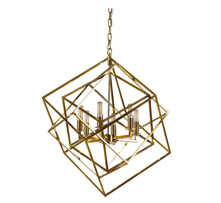 Lampa żyrandol złoty duży