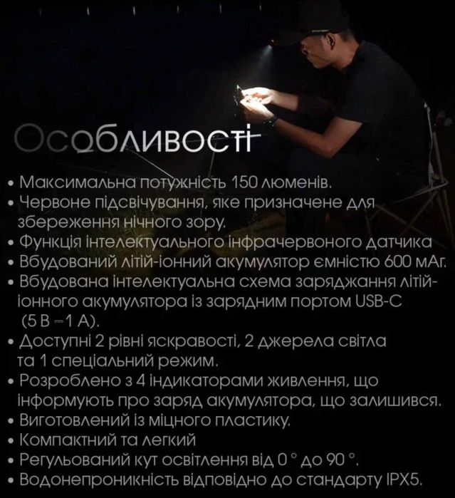 Nitecore NU11 Налобний Ліхтар з Датчиком Руху