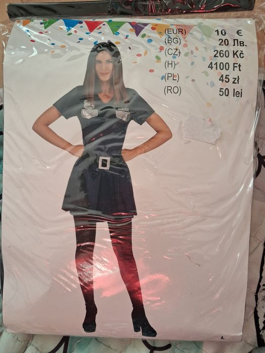 Strój karnawałowy damski policjantka L