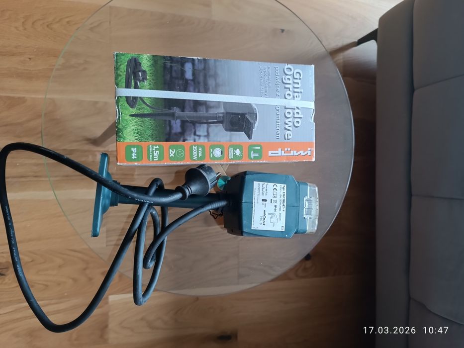 Gniazdo ogrodowe Duwi, podwójne z programatorem