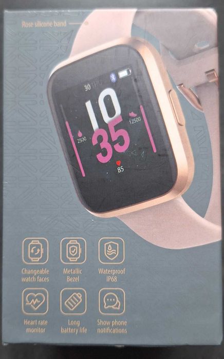Smartwatch SW-310 ForeVigo 2 damski / Różowe złoto / 2 paski
