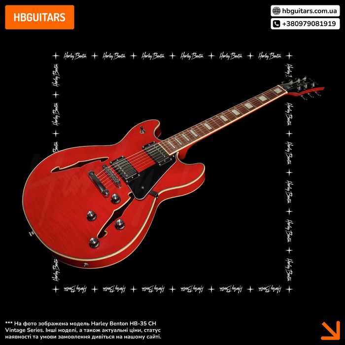 Електрогітари Harley Benton | Hollowbody | HB-35 BK Vintage Series