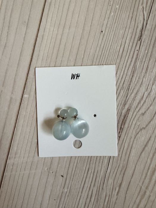 H&M nowe niebieskie kolczyki kuleczki