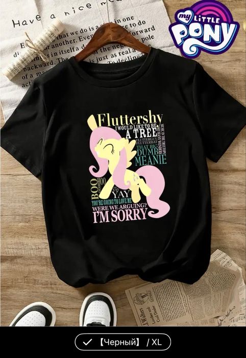 Женская футболка My little Pony, Hello Kitty, 100% хлопок