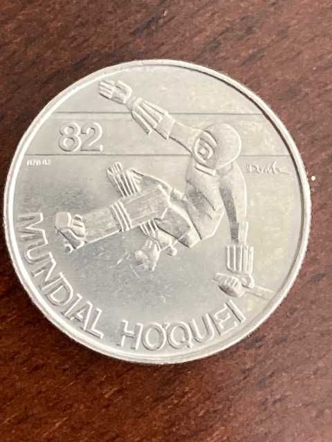 7 moedas comemorativas 25 escudos (25$00) 1983 - Mundial Hóquei 82