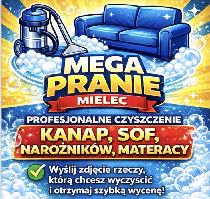 Czyszczenie: Tapicerki, dywanów, materacy oraz mycie okien MIELEC i