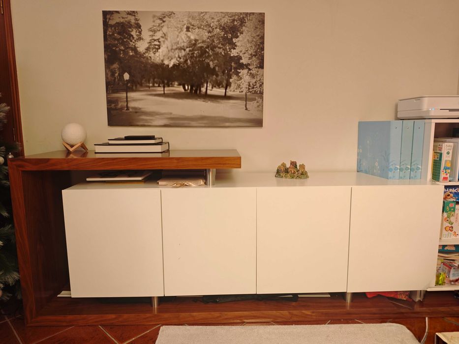 Conjunto sala jantar mesa + 4 cadeiras + aparador