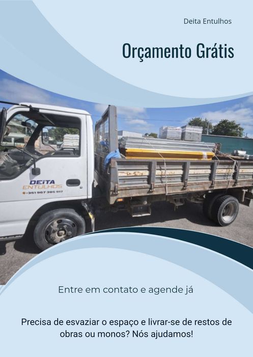 Remoção de entulho e limpeza de obras