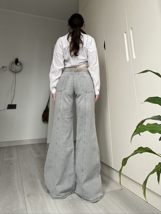 Джинсы низкая средняя широкие талия винтаж клеш flared bootcut 36 38