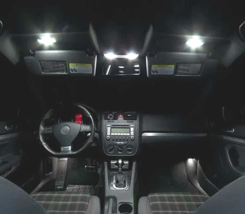 KIT COMPLETO 19 LAMPADAS LED INTERIOR PARA VOLKSWAGEN VW RABBIT GTI GOLF 5 MK5 L 06-09