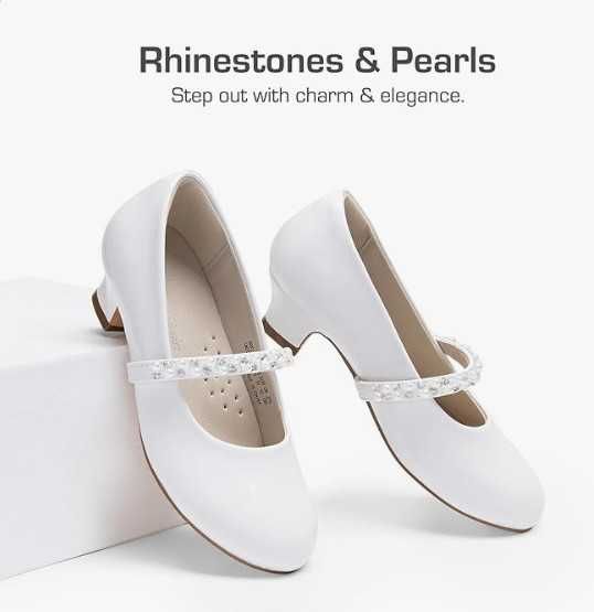 Dziewczęce buty baleriny kolor biały rozmiar 35 DREAM PAIRS