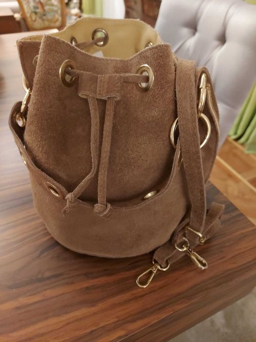 Mala de Camurça Bege