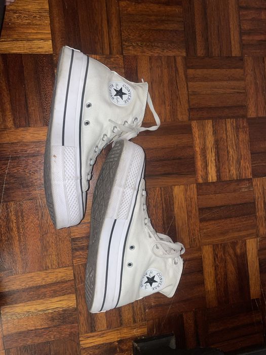 Converse All Star de plataforma branco