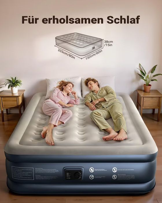 Materac dmuchany z pąpką