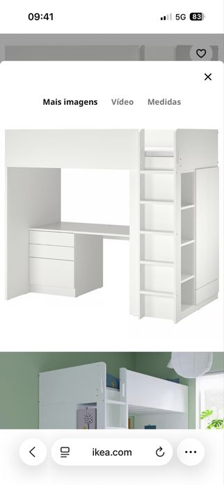 Cama de criança branca