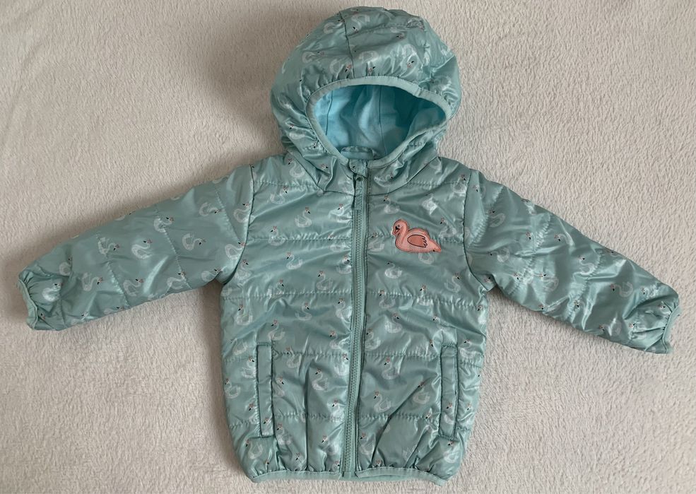 Kurtka i polar, piękny zestaw dla dziewczynki rozmiar 74